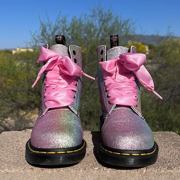 Dr. Martens Pascal Mermaid Multicolor Pastel Glitter Boots - Picture 4 of 16